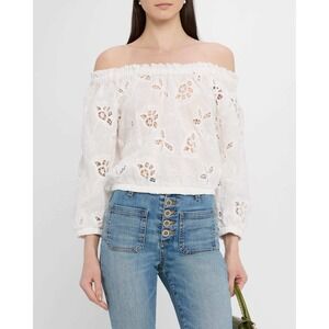 Ramy Brook Rosalia‎ Embroidered Off-Shoulder Top Blouse